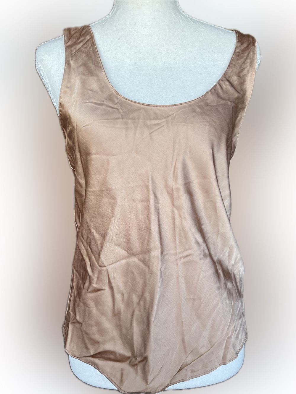 NWT Abercrombie and Fitch Gold Champagne Satin Tank Top